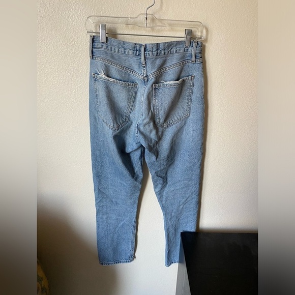 Agolde Women’s Riley High Rise Straight Jeans Cropped Button Fly Size 25 - Picture 3 of 8